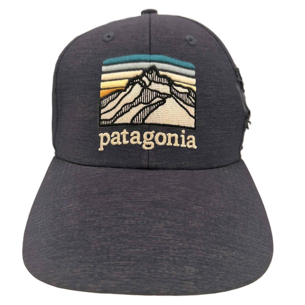 Patagonia Blue Embroidered Mountain Logo Adjustable Strap Baseball Cap
